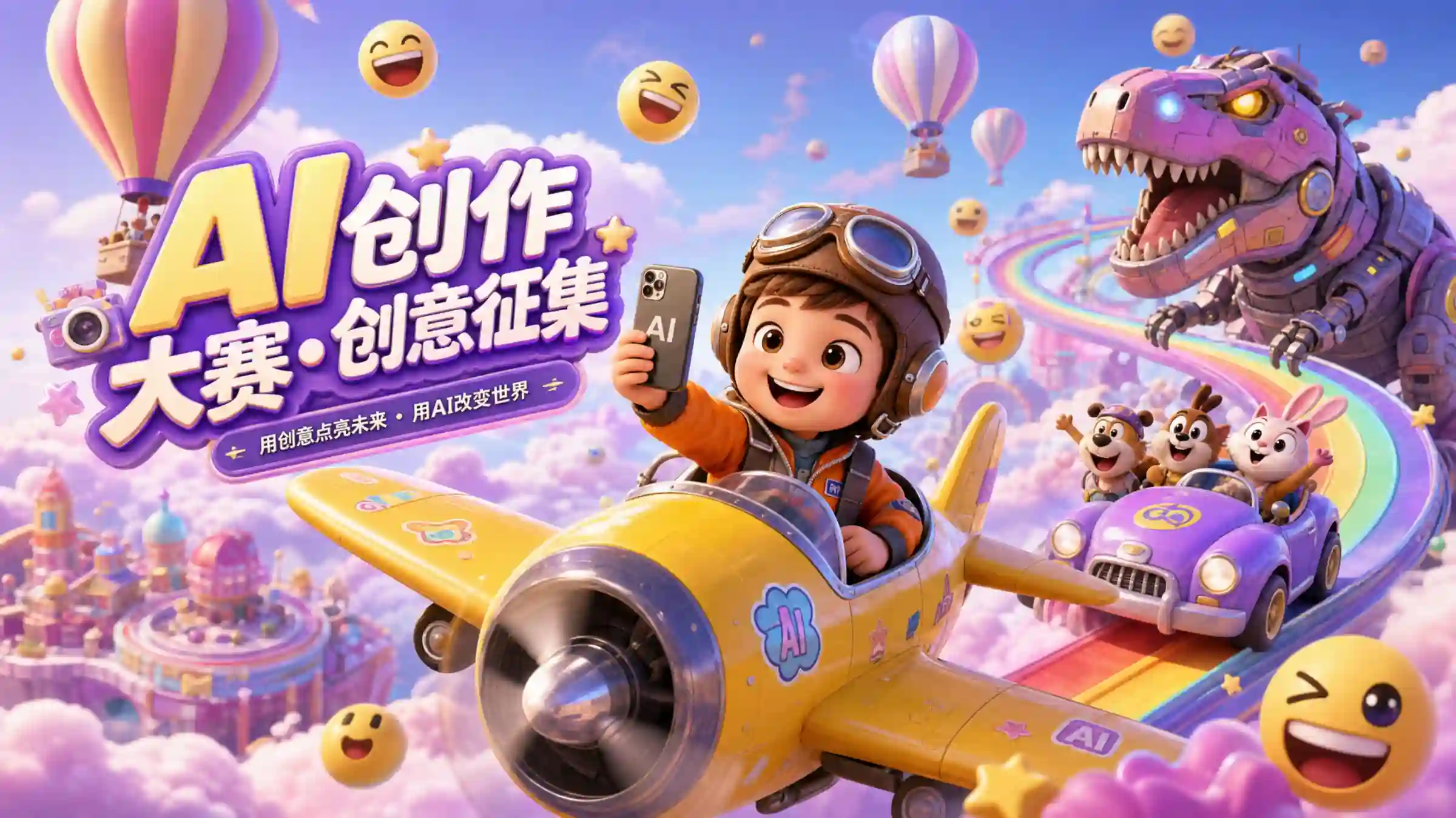 脑洞大开AI 创作大赛海报