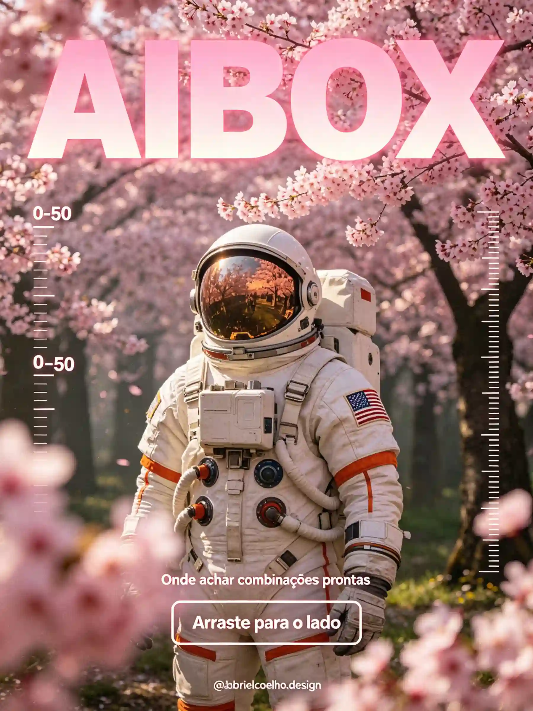 AIBOX 樱花宇航员奇幻海报