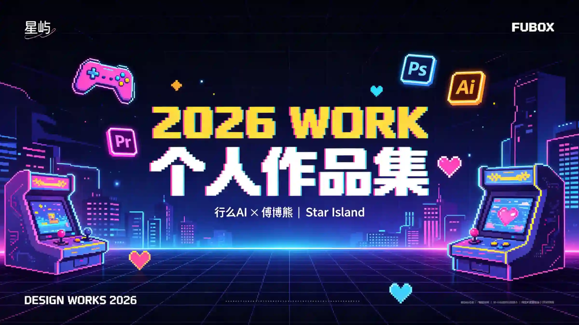 复古像素电玩风作品集封面