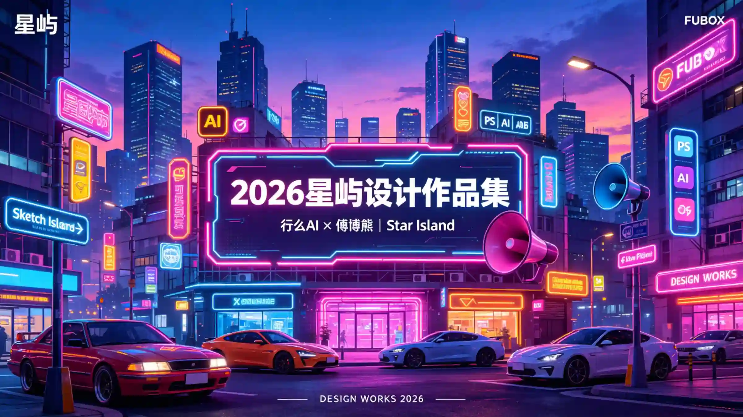 赛博都市招牌霓虹作品集封面