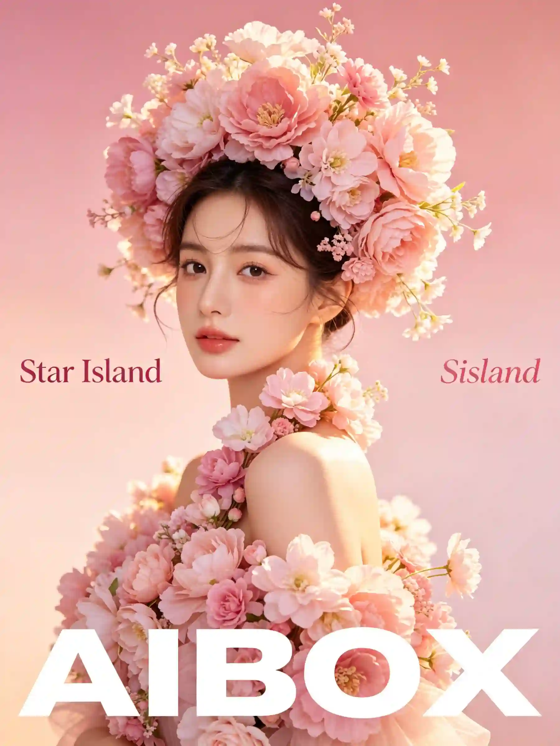 粉系繁花花冠少女封面