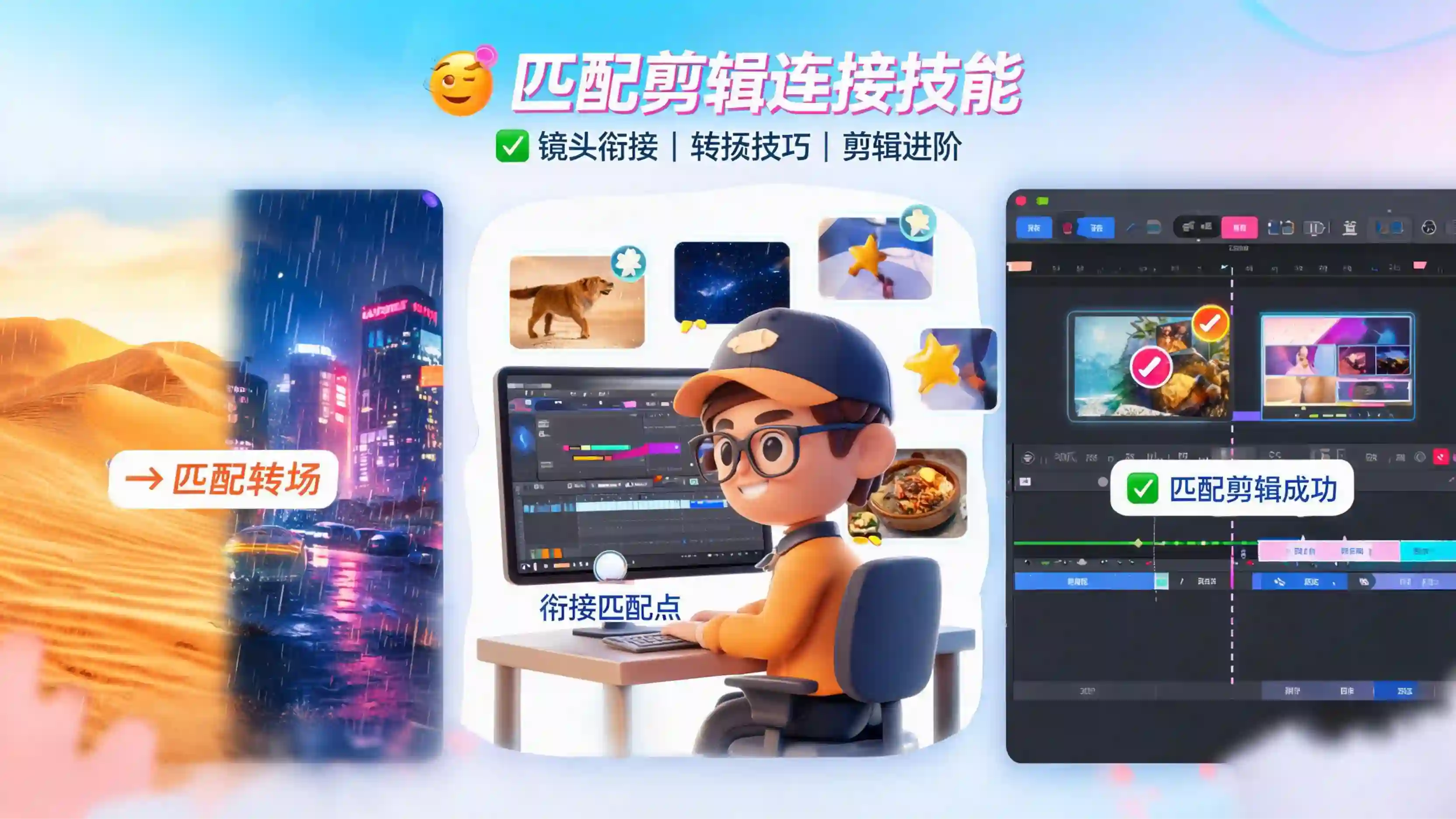 匹配剪辑连接技能
