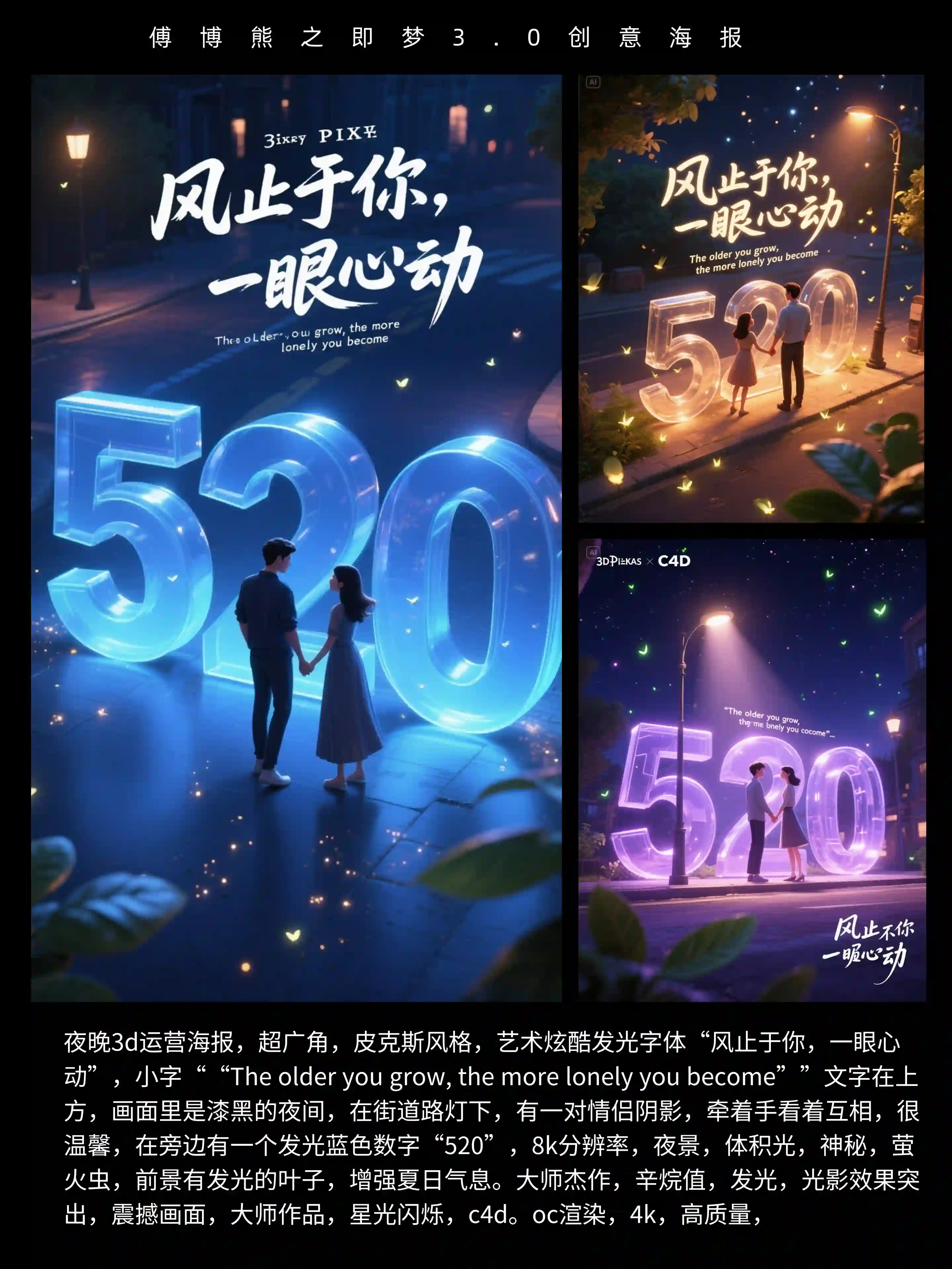 AI生520情人节海报教程