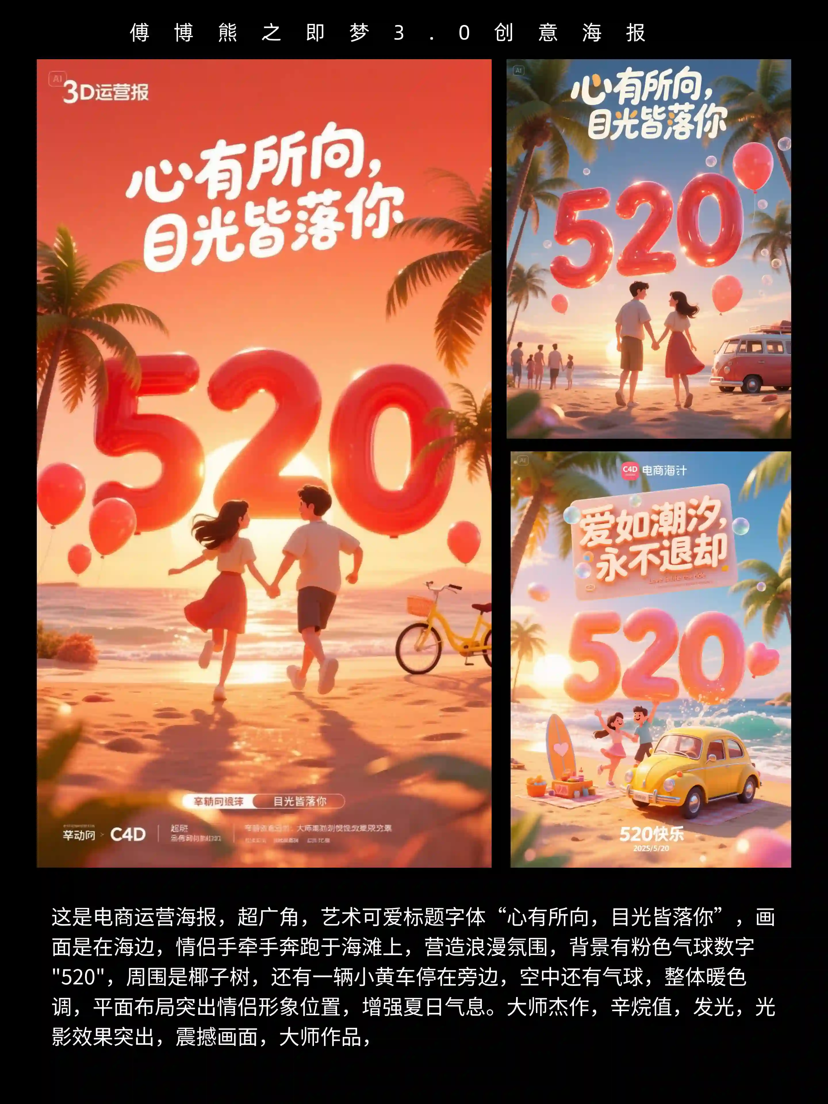 AI生520情人节海报教程