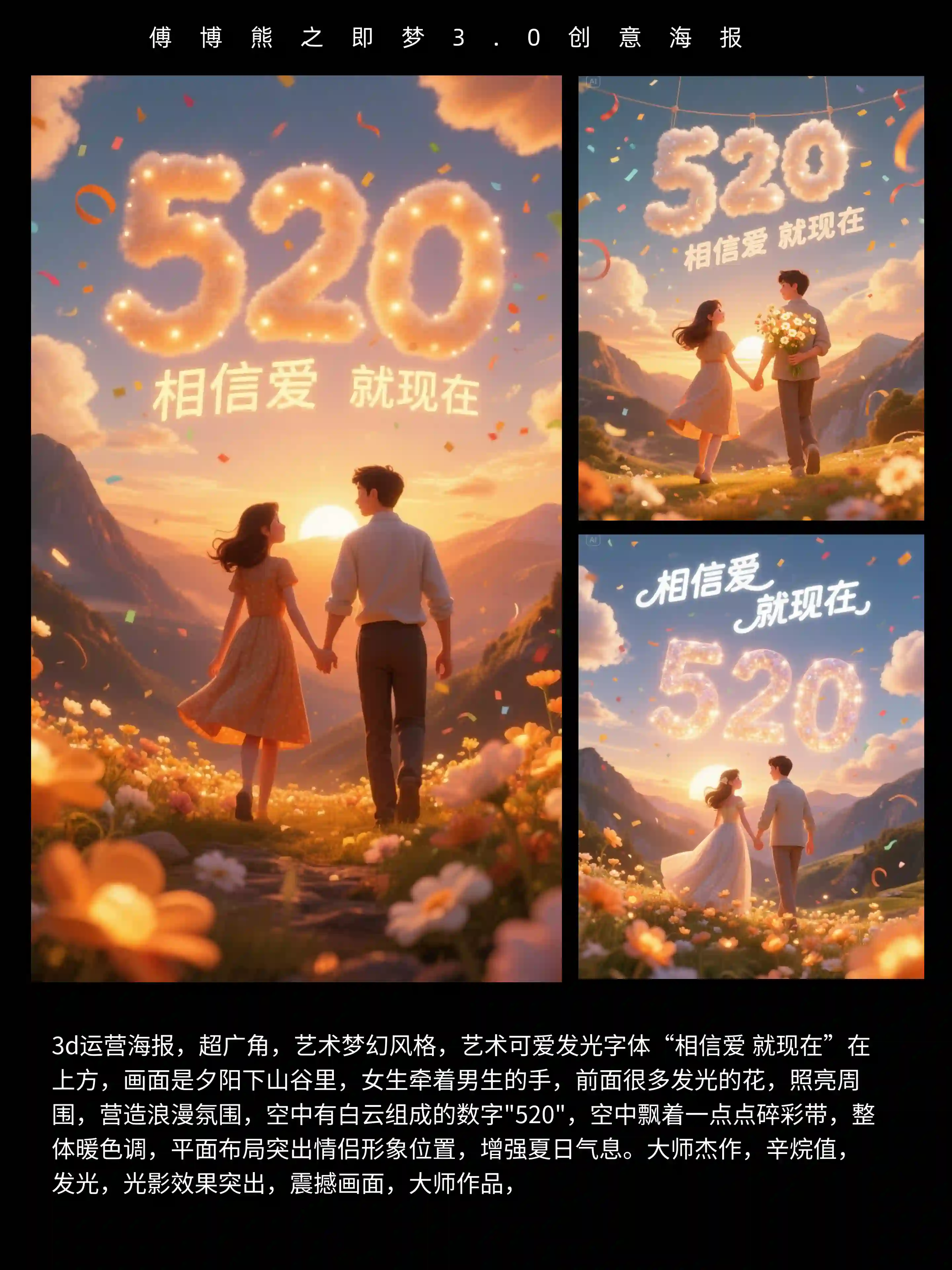 AI生520情人节海报教程