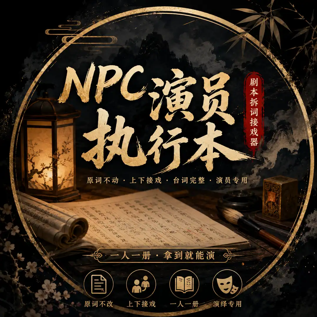 《NPC剧本台词拆分与演员执行本》