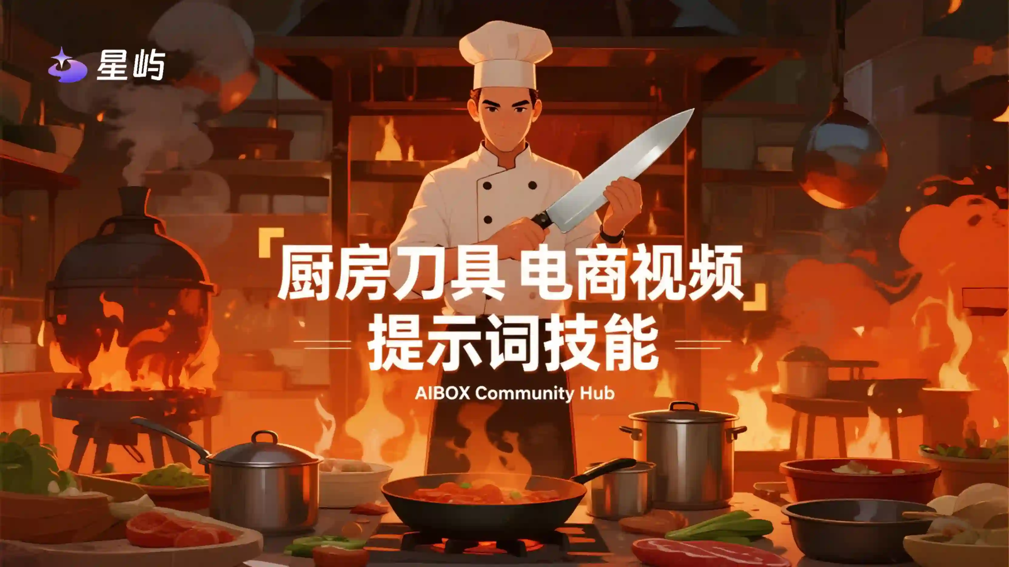 厨房刀具电商视频提示词技能