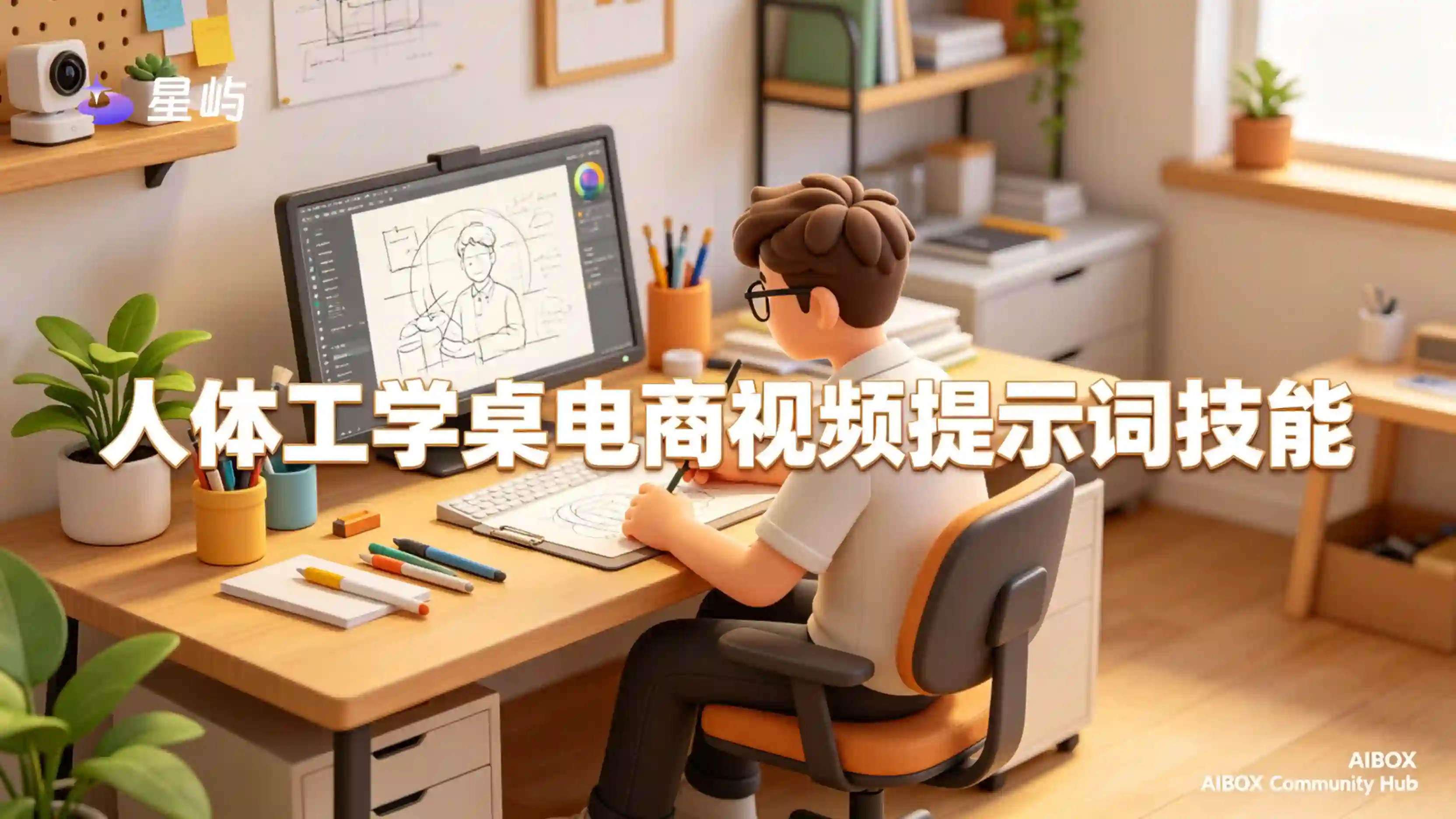 人体工学桌电商视频提示词技能