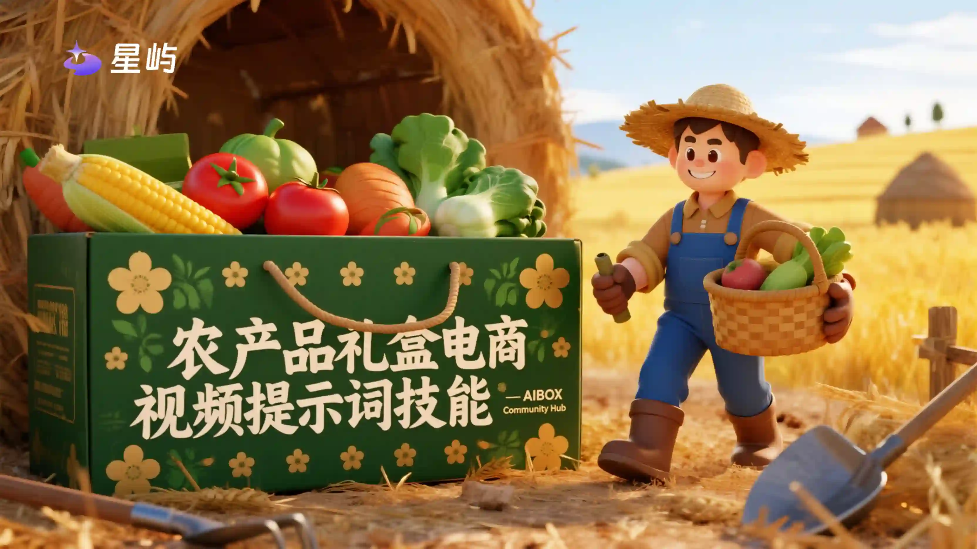 农产品礼盒电商视频提示词技能