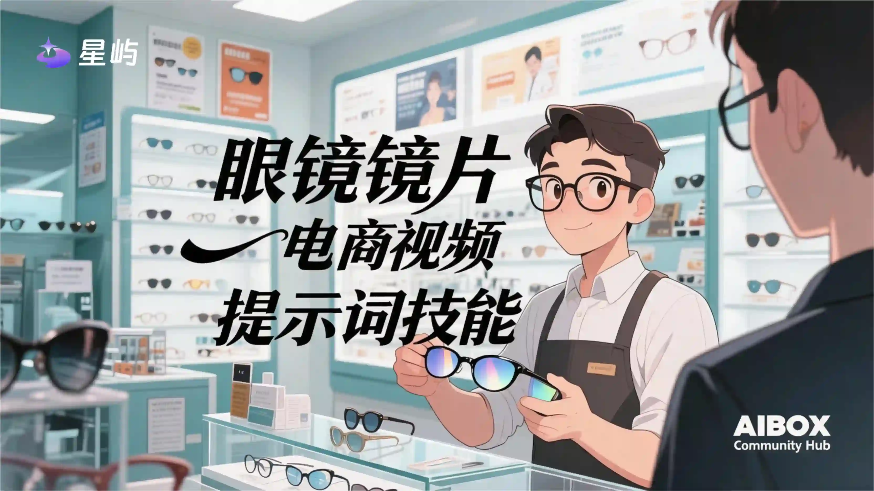 眼镜镜片电商视频提示词技能